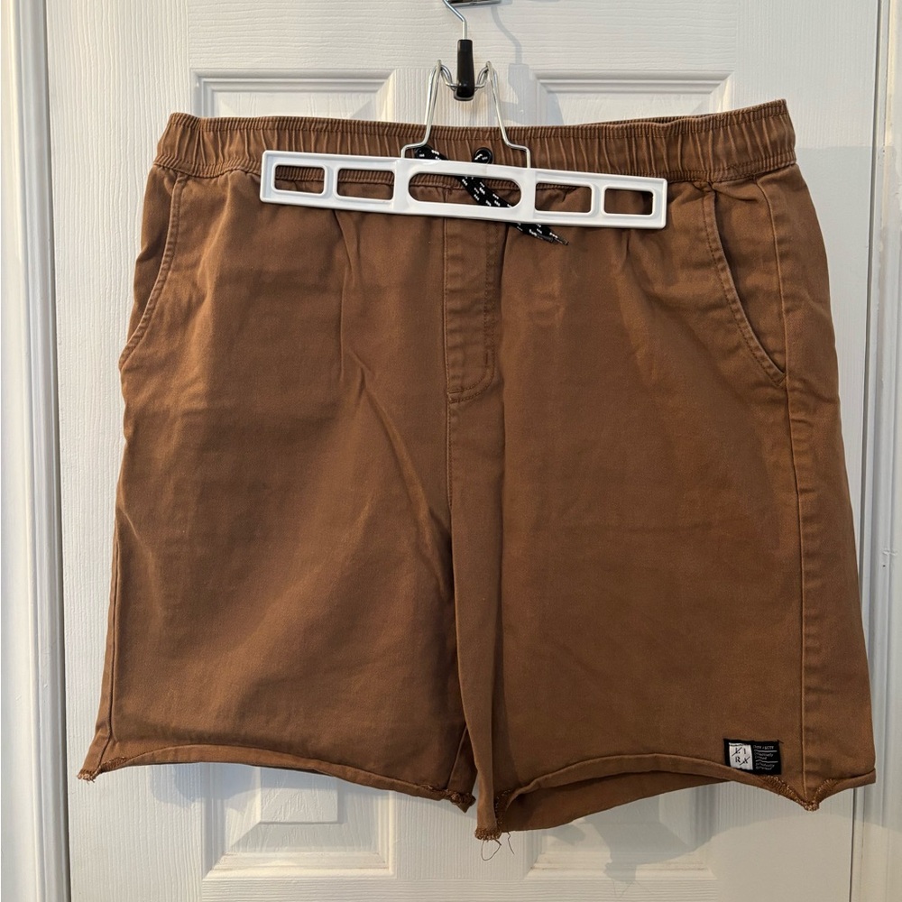 Lira Men's Tan Flat Front Shorts